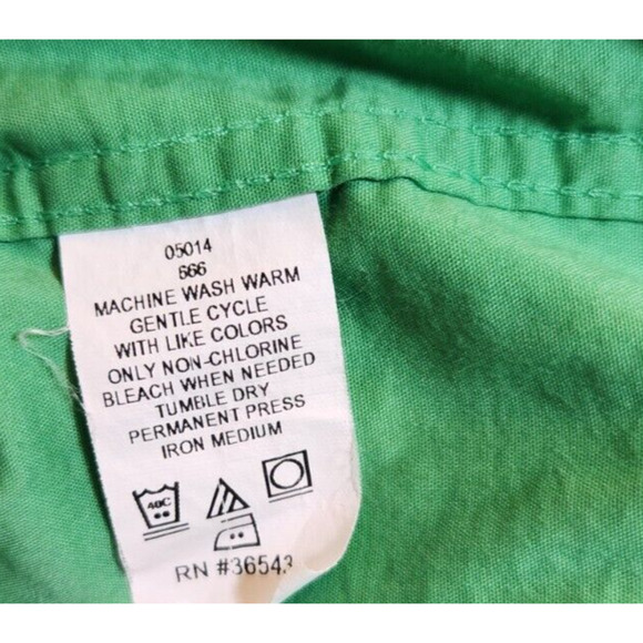 Izod 18-18.5 34/35 $50 Green Classic-Fit Stretch‎ Button Down Shirt - Picture 7 of 9